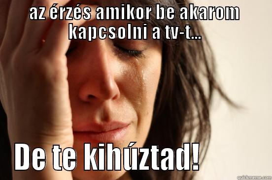 AZ ÉRZÉS AMIKOR BE AKAROM KAPCSOLNI A TV-T... DE TE KIHÚZTAD!           First World Problems