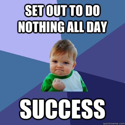 Set out to do nothing all day success - Set out to do nothing all day success  Success Kid