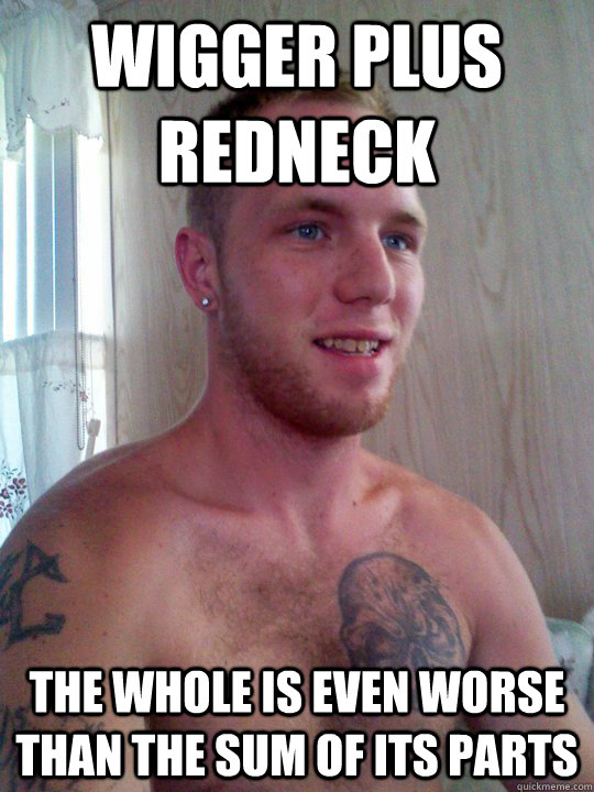 wigger plus redneck the whole is even worse than the sum of its parts  