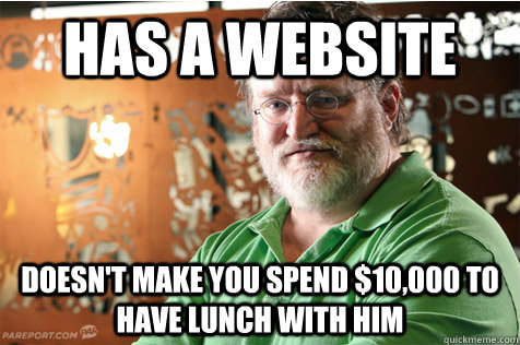 Has a website doesn't make you spend $10,000 to have lunch with him  Good Guy Gabe