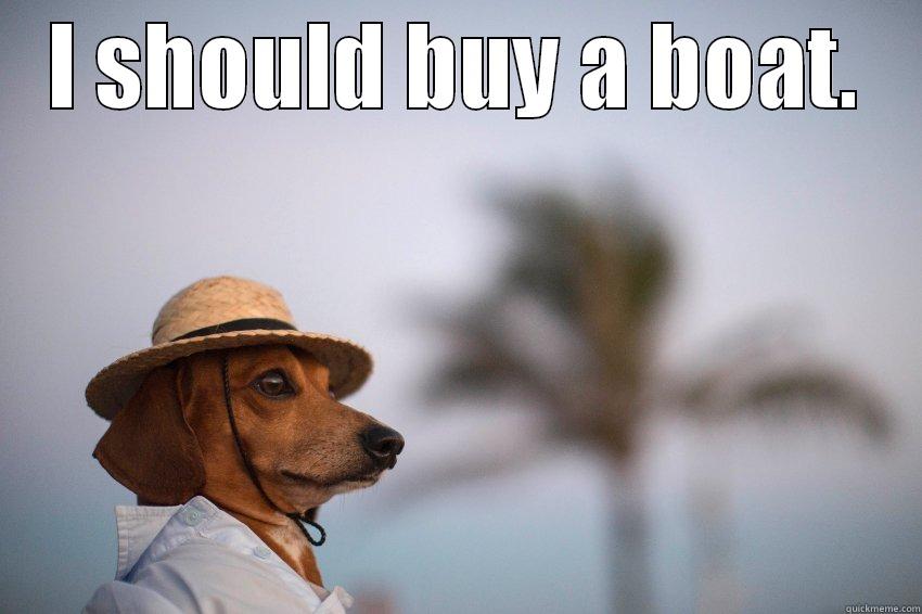 Rich Dog goes boating - I SHOULD BUY A BOAT.  Misc