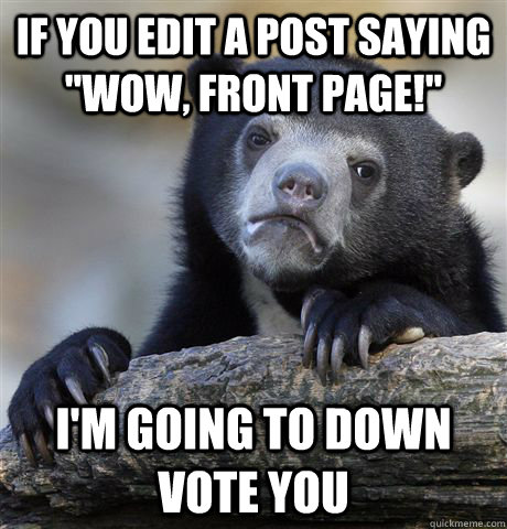 If you edit a post saying 