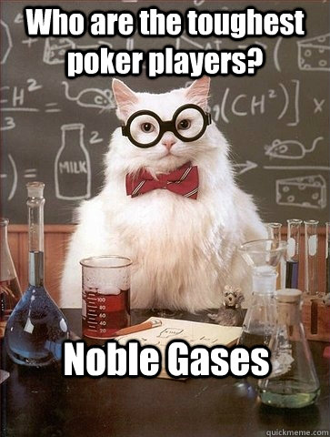 Who are the toughest poker players? Noble Gases  Chemistry Cat