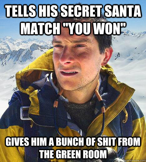 Tells his secret santa match 