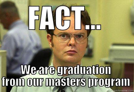 FACT... WE ARE GRADUATION FROM OUR MASTERS PROGRAM Schrute