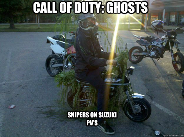 Call of duty: ghosts Snipers on suzuki pv's - Call of duty: ghosts Snipers on suzuki pv's  COD GHOSTS