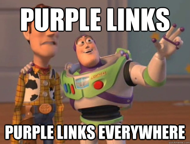 Purple Links Purple links everywhere  Buzz Lightyear