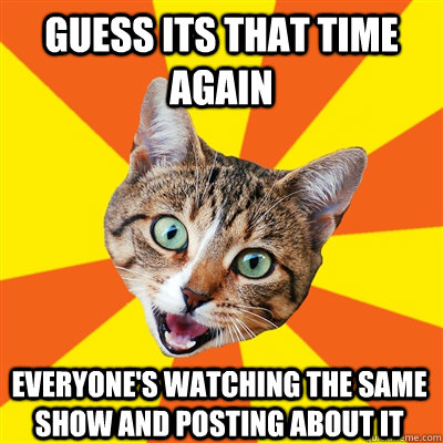 Guess its that time again everyone's watching the same show and posting about it  Bad Advice Cat