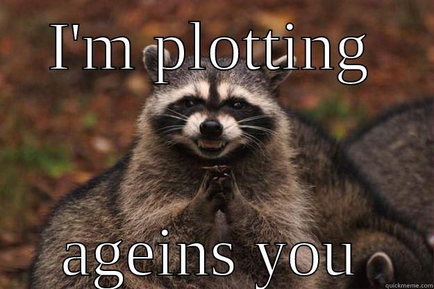 I'm HITLER - I'M PLOTTING AGEINS YOU Evil Plotting Raccoon