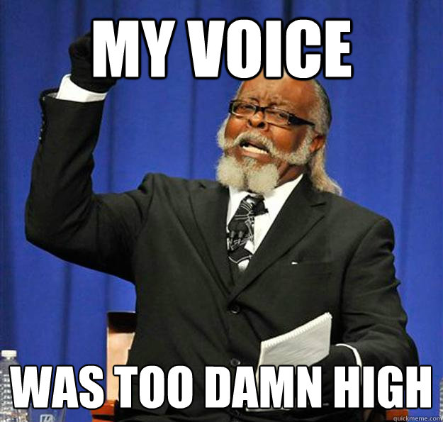 My voice was too damn high  Jimmy McMillan