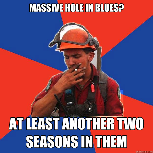 Massive hole in blues?
 At least another two seasons in them  Caption 4 goes here  