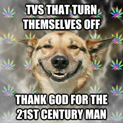 TVs that turn themselves off Thank god for the 21st century man  Stoner Dog