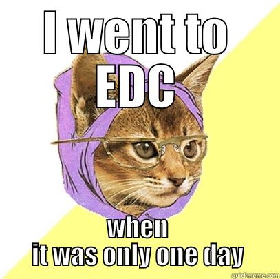 I WENT TO EDC WHEN IT WAS ONLY ONE DAY Hipster Kitty