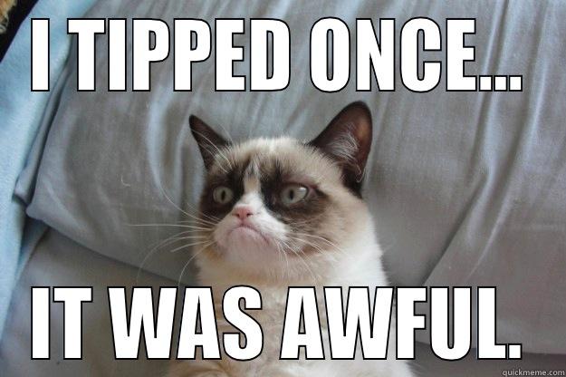 I TIPPED ONCE... IT WAS AWFUL. Grumpy Cat