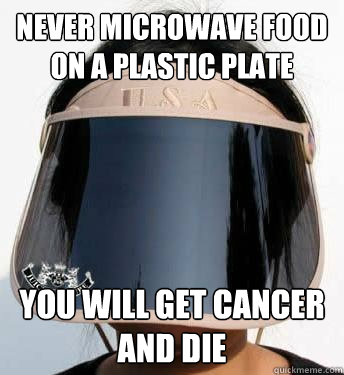 Never microwave food on a plastic plate You will get cancer and die  All Knowing Ajumma