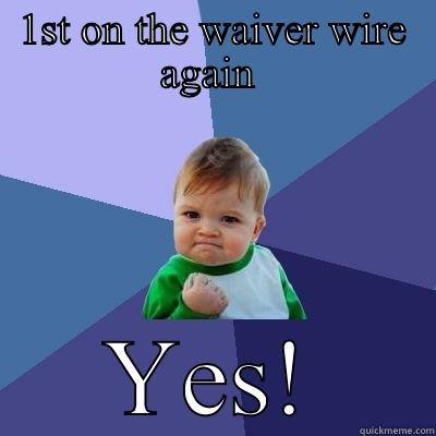 Fantasy waiver - 1ST ON THE WAIVER WIRE AGAIN  YES! Success Kid