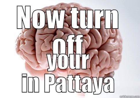 When arriving in Pattaya - NOW TURN OFF YOUR IN PATTAYA Scumbag Brain