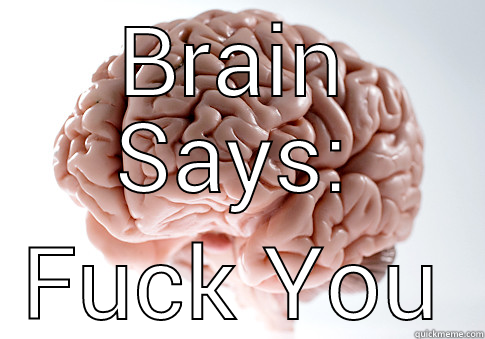 BRAIN SAYS: FUCK YOU Scumbag Brain