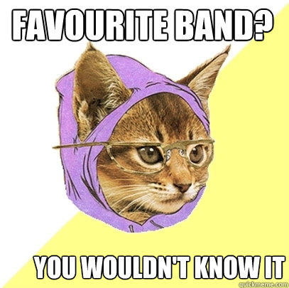 Favourite band? you wouldn't know it  Hipster Kitty