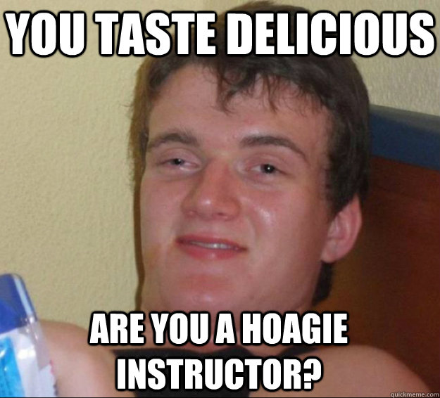 you taste delicious  are you a hoagie instructor?  10 Guy