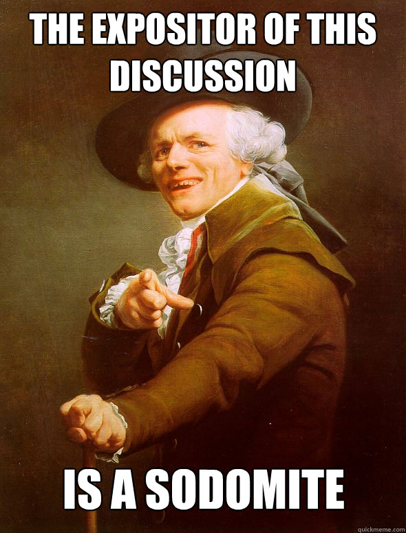 The expositor of this discussion is a sodomite   Joseph Ducreux