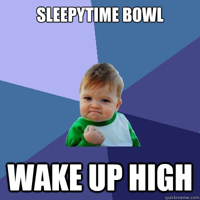 Sleepytime bowl wake up high  Success Kid