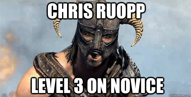 Chris Ruopp level 3 on novice  skyrim