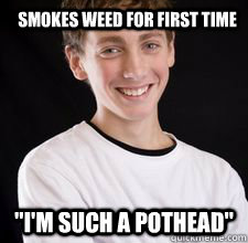 Smokes weed for first time 