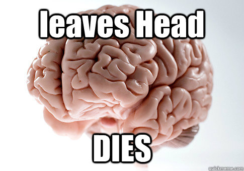 leaves Head DIES   Scumbag Brain