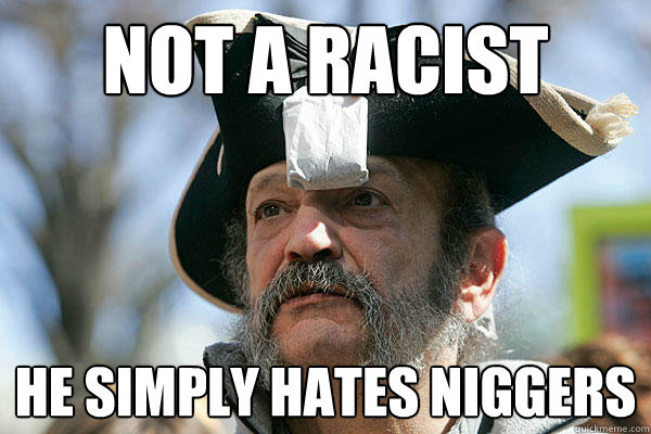 not a racist he simply hates niggers  Tea Party Ted