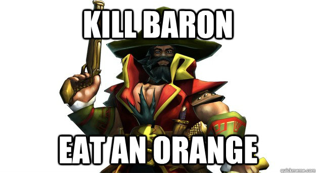 Kill Baron Eat an orange  