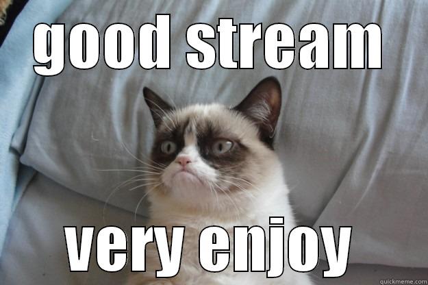 GOOD STREAM VERY ENJOY Grumpy Cat