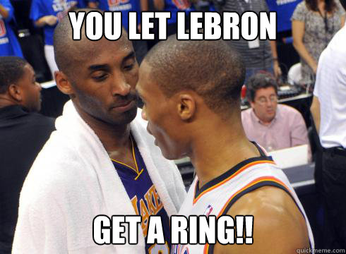 You let lebron get a ring!!  