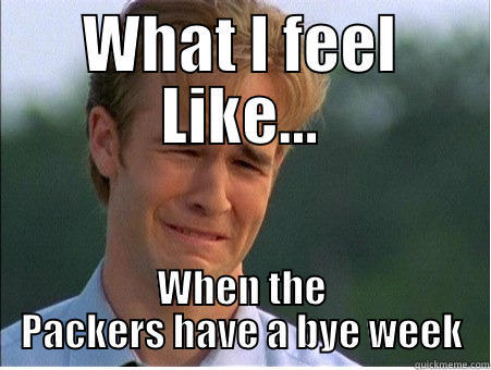 Bye Week emotions - WHAT I FEEL LIKE... WHEN THE PACKERS HAVE A BYE WEEK 1990s Problems