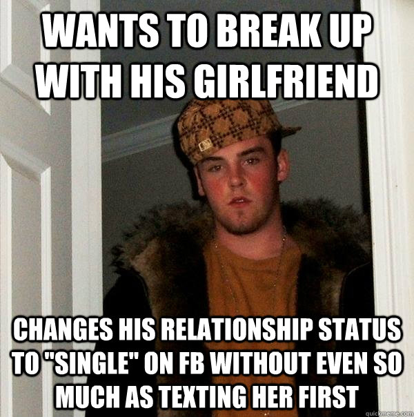 wants to break up with his girlfriend changes his relationship status to 