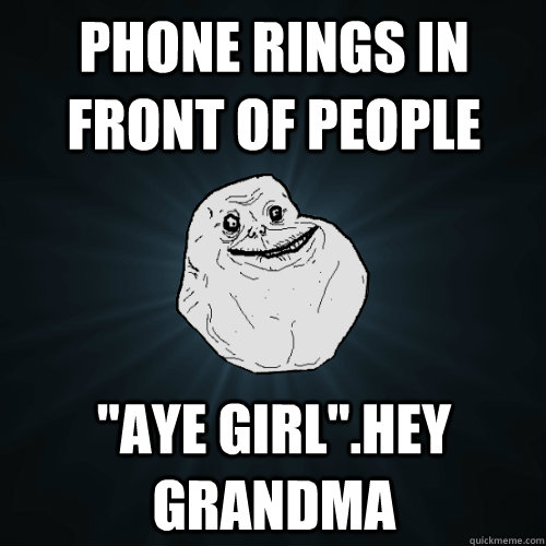 Phone rings in front of people 