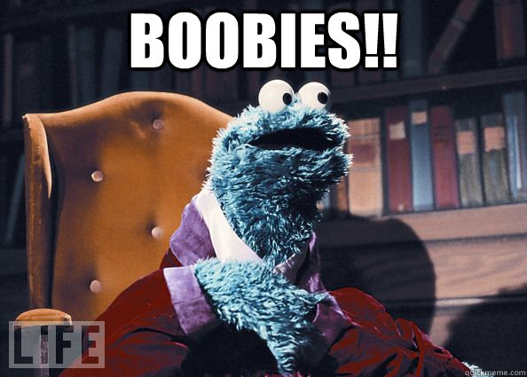 Boobies!!   Cookie Monster